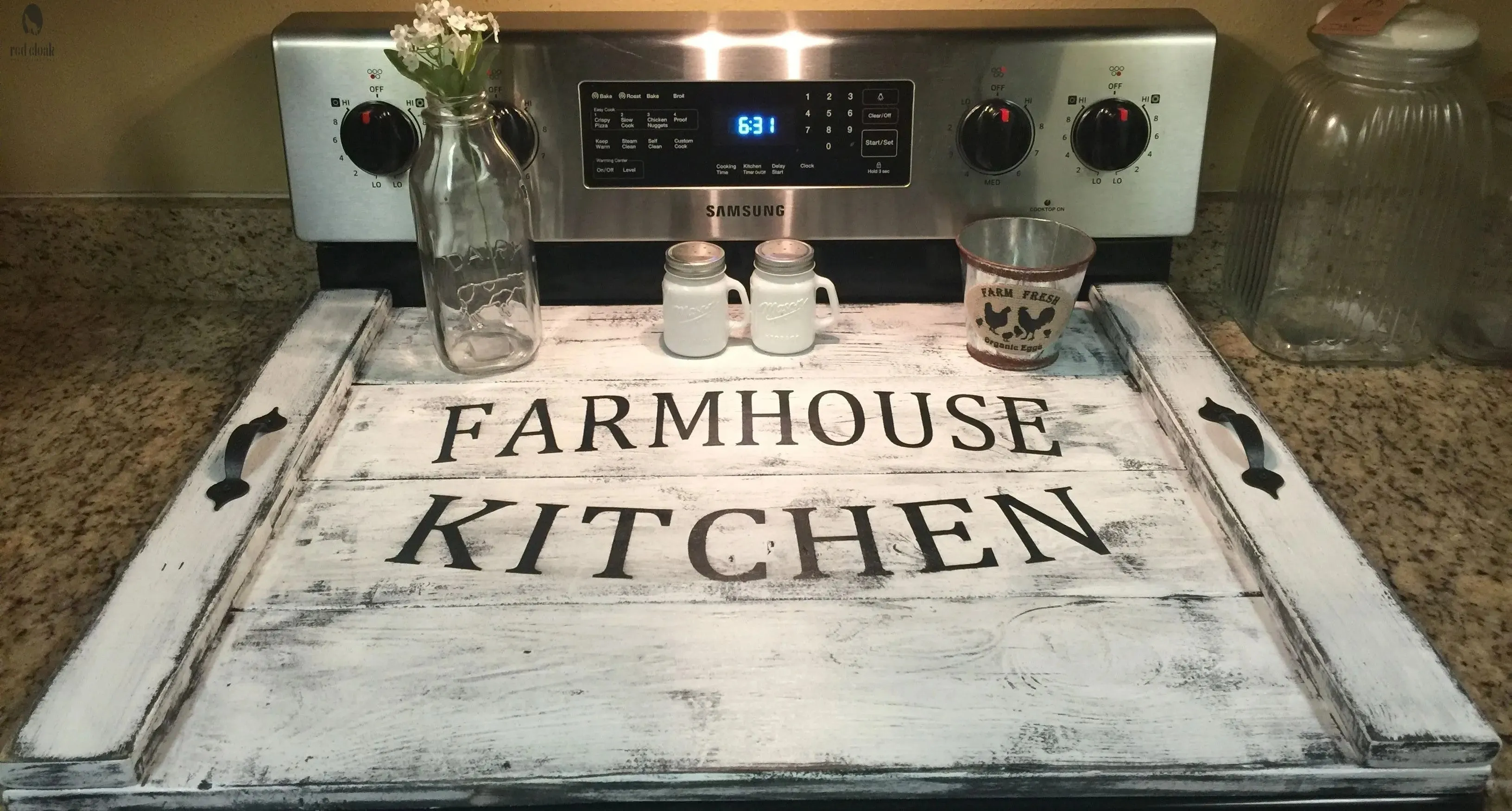 Stove Cover-Stove Top Cover/ Noodle Board Farmhouse Kitchen