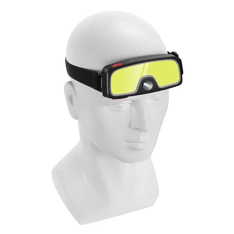 Super bright headlamp strong light waterproof plastic headlamp type rechargeable COB flood diffused outdoor led lighting