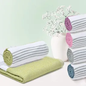 The Better Home 100% Cotton Turkish Bath Towel | Quick Drying Cotton Towel | Light Weight, Soft & Absorbent Turkish Towel (Pack of 1, Green)