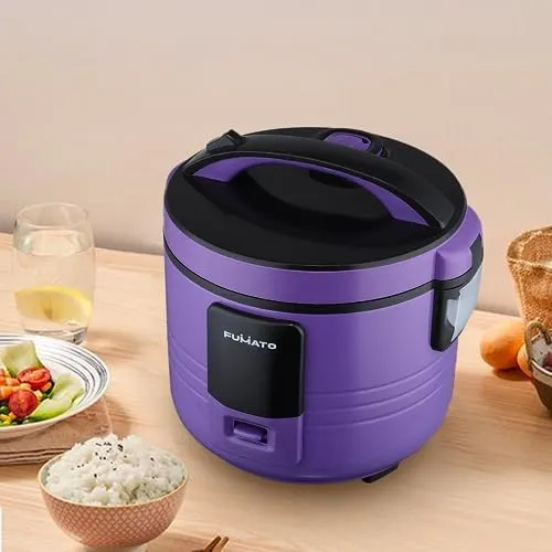 The Better Home FUMATO Cookeasy Automatic 500W Electric Rice Cooker 1.5L & Stainless Steel Water Bottle 1 Litre Pack of 10 Purple