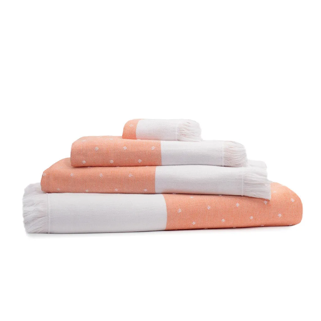 The Coral Dot Fouta Towels