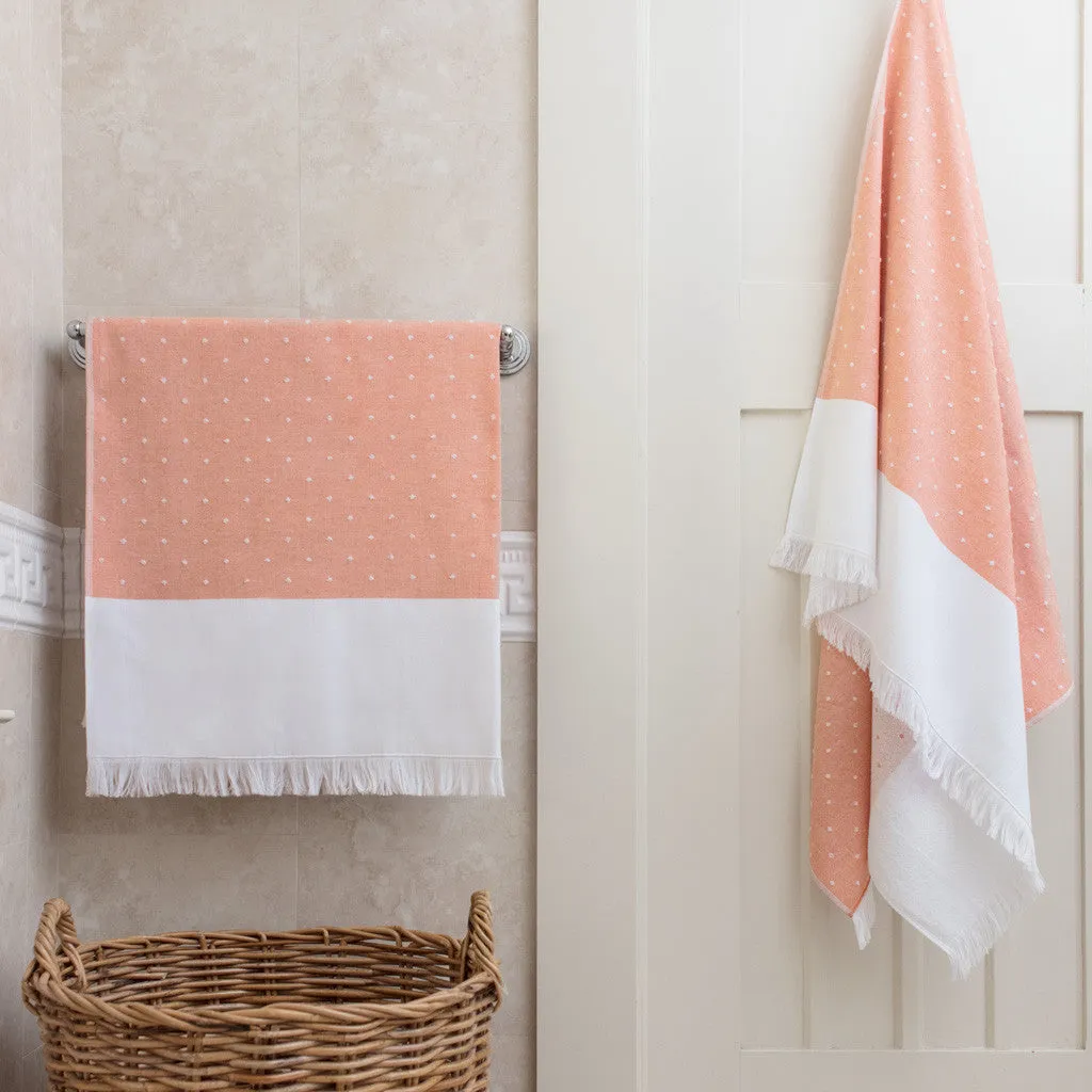 The Coral Dot Fouta Towels