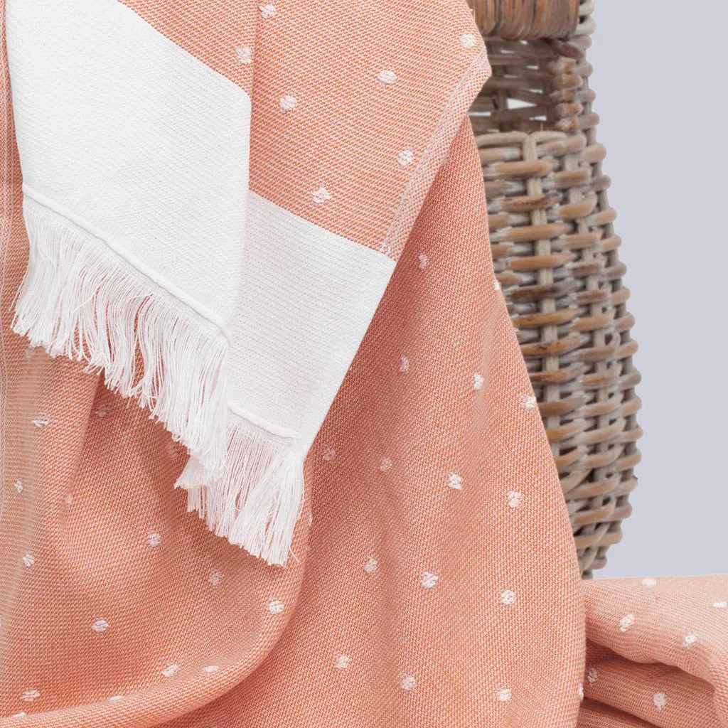 The Coral Dot Fouta Towels