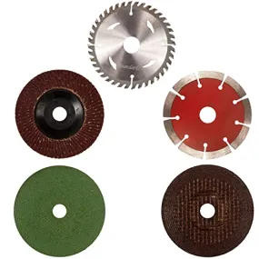 Themisto Combo Wheel Grinder/4 Inch Cutting Wheel (Set of 5)