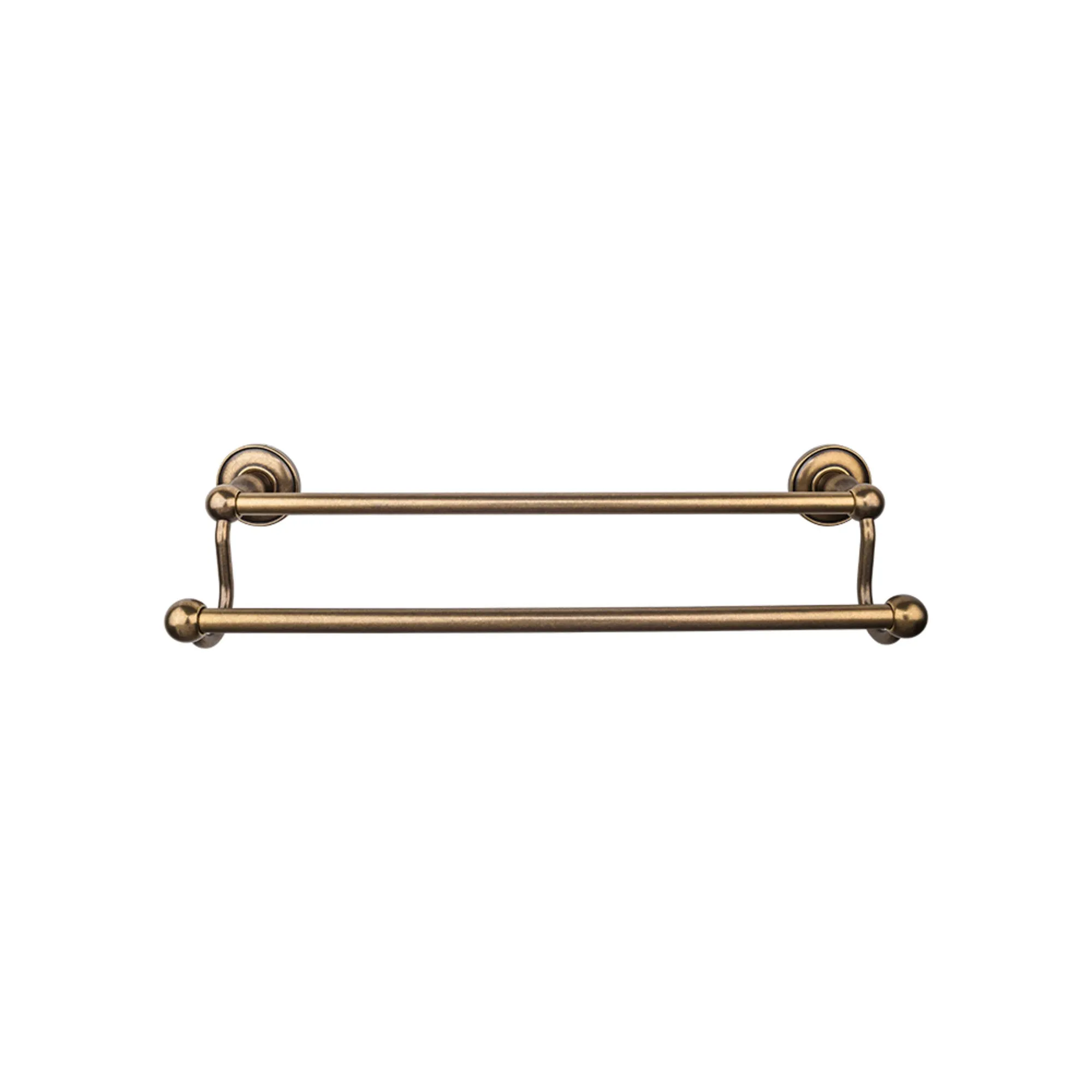 Top Knobs ED9GBZD Edwardian Bath Towel Bar 24 Inch Double - Plain Bplate German Bronze