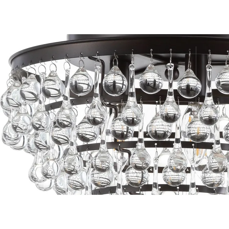 Toronto Three-Light Flush Mount Ceiling Fixture - Oil Rubbed Bronze