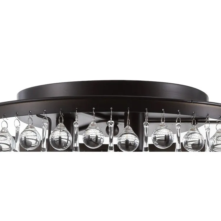 Toronto Three-Light Flush Mount Ceiling Fixture - Oil Rubbed Bronze