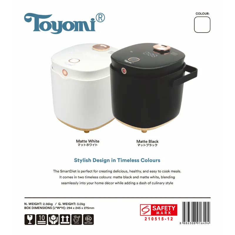 TOYOMI 0.8L SmartDiet Micro-Com. Rice Cooker RC 2080LC