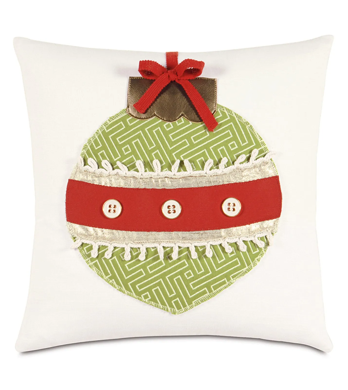 Tree Ornament Square Throw Pillow Cover 18x18