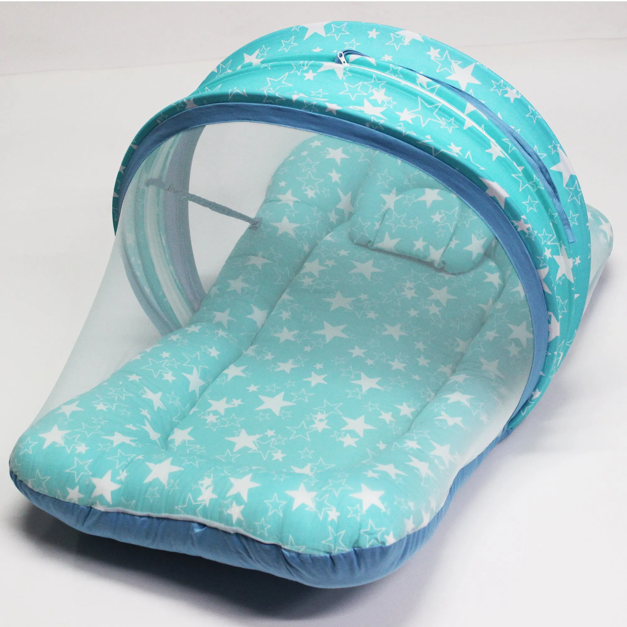 Turquoise Star -  Kradyl Kroft Bassinet Style Mosquito Net Bedding for Infants