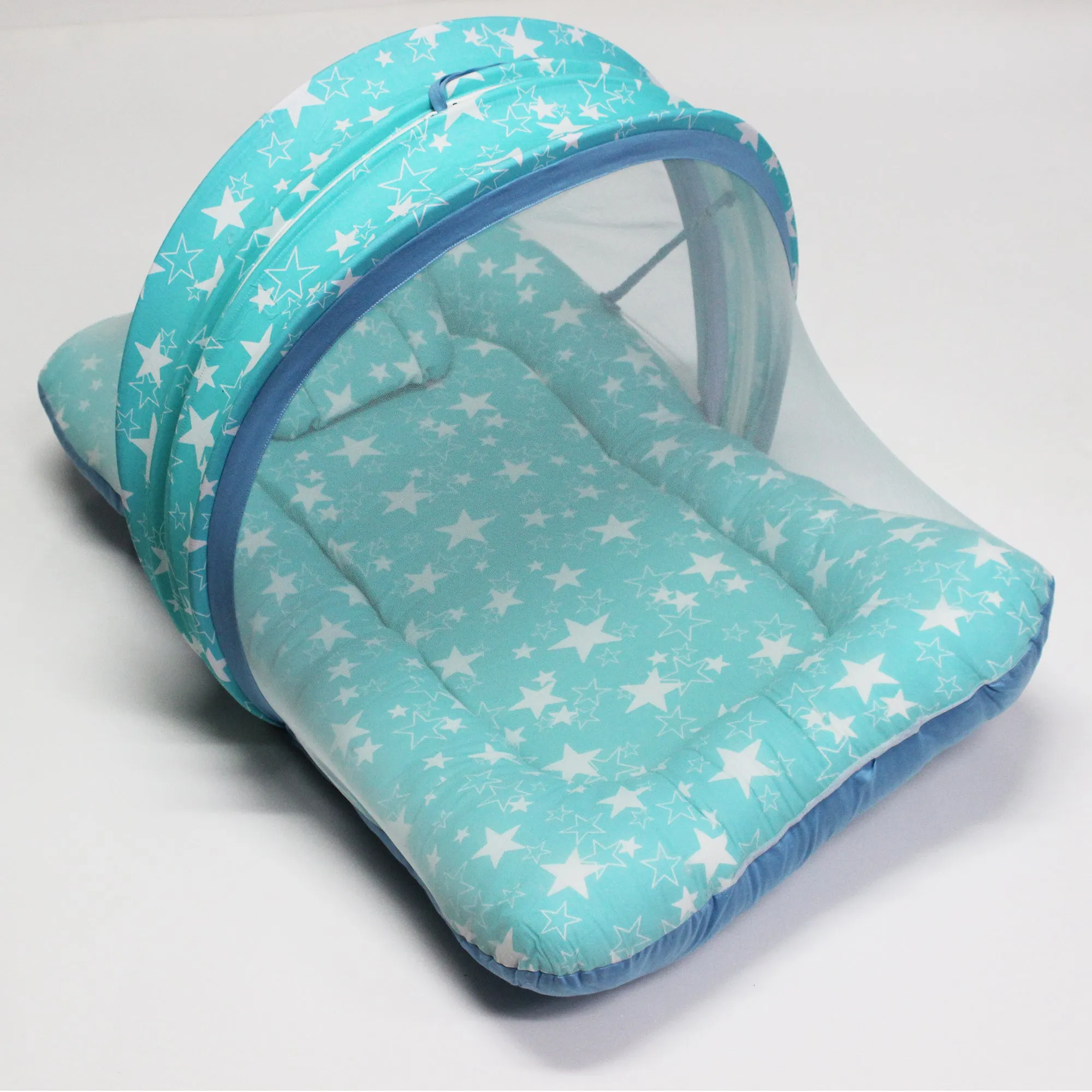 Turquoise Star -  Kradyl Kroft Bassinet Style Mosquito Net Bedding for Infants