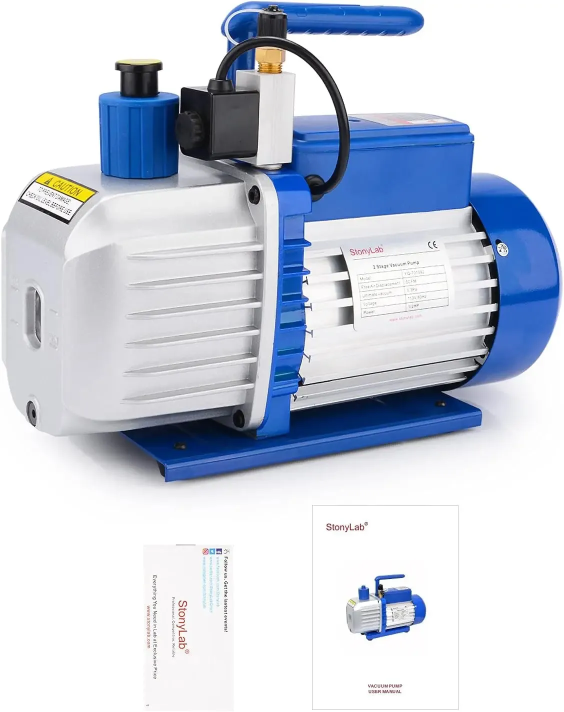 Two-Stage Rotary Vane Vacuum Pump, 10-15 Pa, 142 L/min