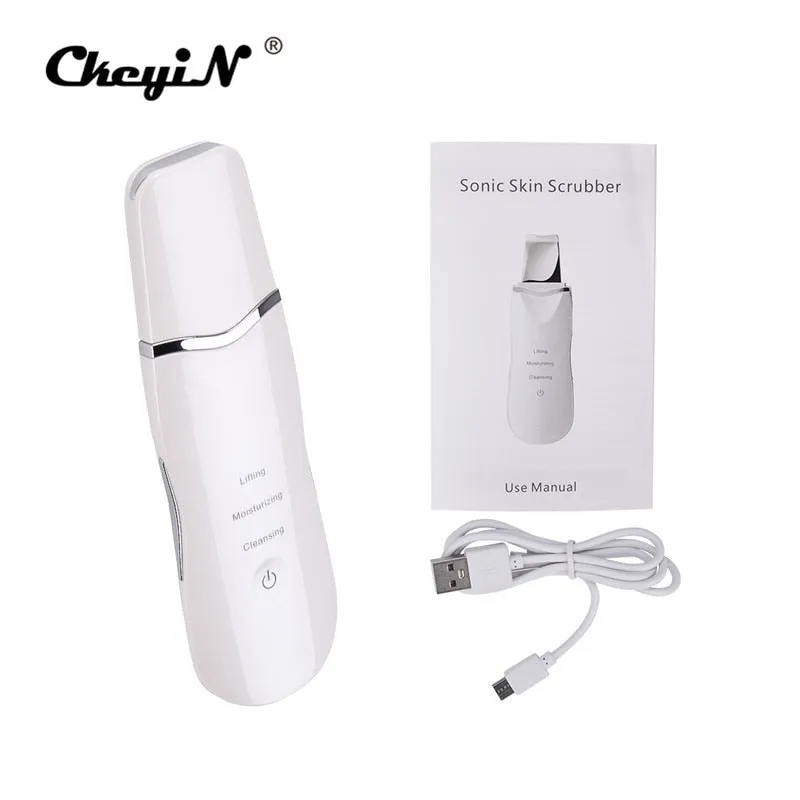 Ultrasonic Ion Deep Cleaning Skin Scrubber Peeling Shovel Facial Pore Cleaner Blackhead Remover Face Lifting USB Rechargeable 49