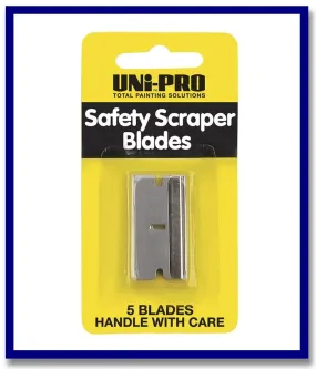 UNi-PRO Safety Scraper Blade Refill - 5 PCS (1 Pack)