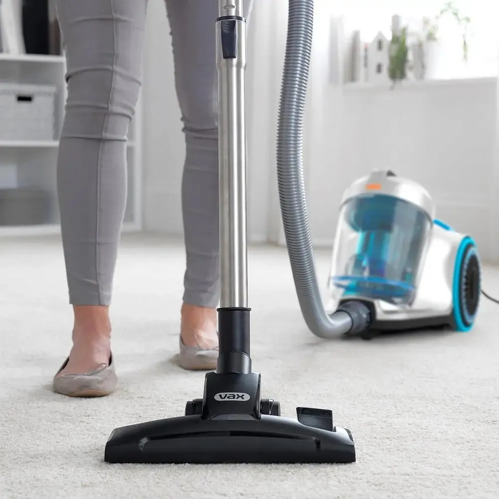 Vax CVRAV013 Pick up Pet Cyclonic Cylinder Vacuum Cleaner, Silver & Blue