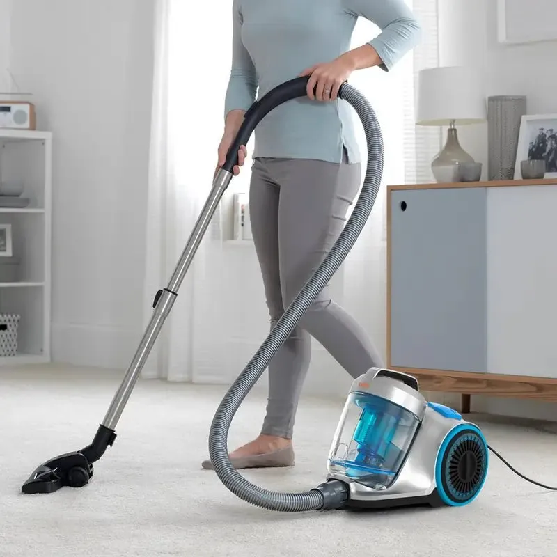 Vax CVRAV013 Pick up Pet Cyclonic Cylinder Vacuum Cleaner, Silver & Blue