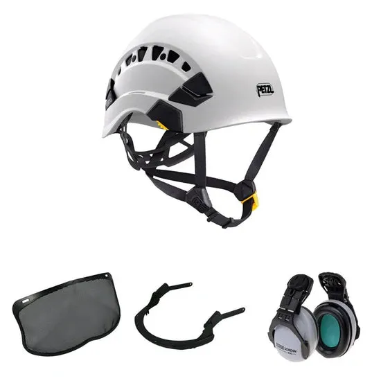 Vertex Vent Arborist Chainsaw Helmet Mesh Visor & Ear Defenders White