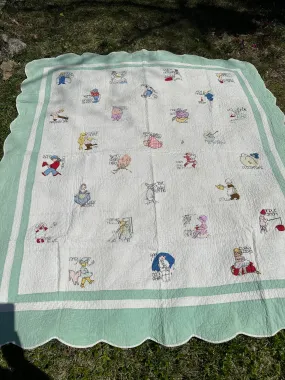 Vintage Nursery Rhyme Cutter Quilt