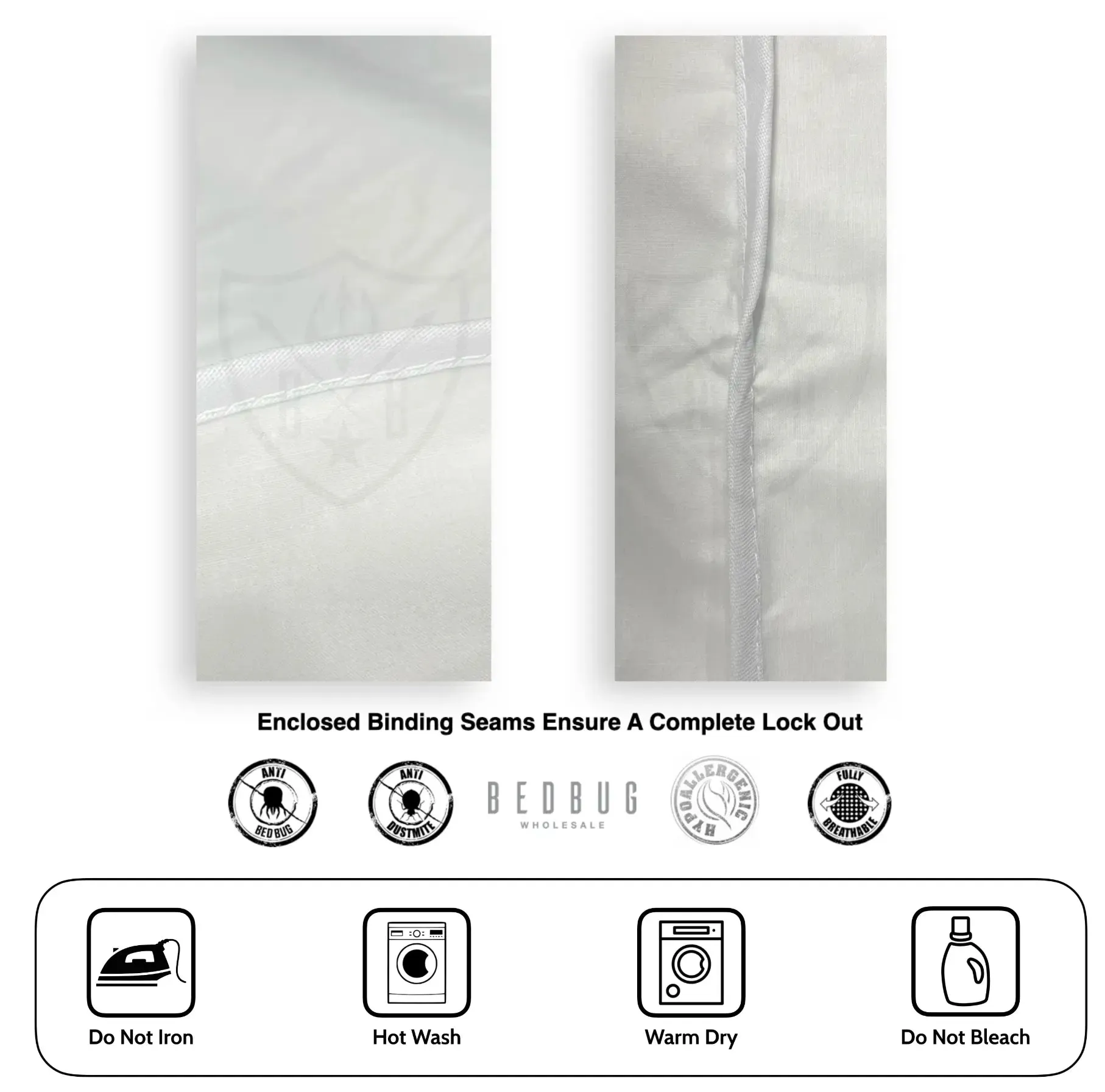 Waterproof Dust Mite and Allergy Quilt Protector With Zipper | Encasement