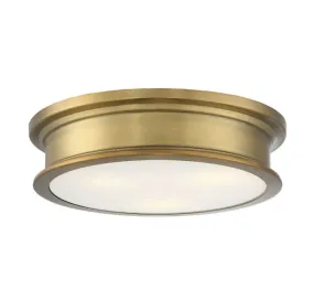 Watkins Warm Brass Flush Mount