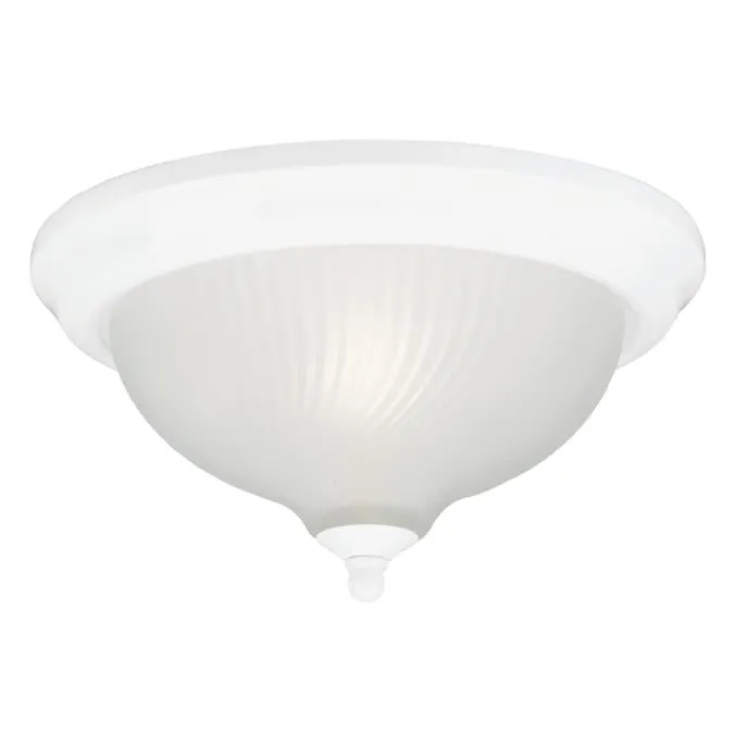 Westinghouse 6430100 3 Light Flush White Finish with Frosted Swirl Glass