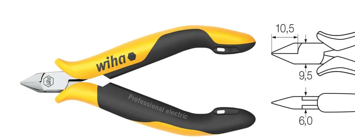 Wiha Diagonal Cutter Professional ESD. 4.1/2" / 115mm