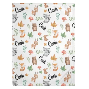 Woodland Wonderland Personalized Minky Blanket (Sherpa)